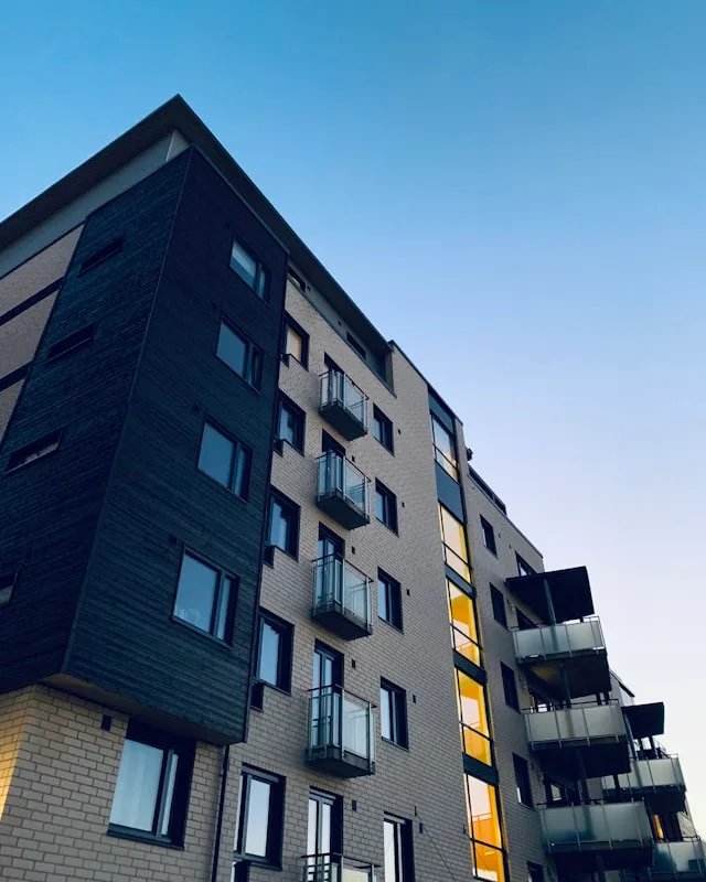 Commercial building facade at Cape Town waterfront district